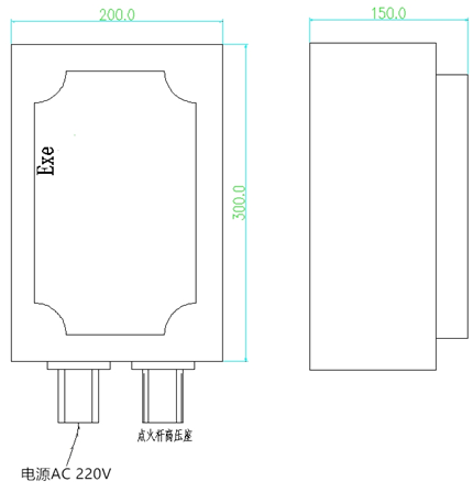 XLGNFD-12J防爆高能点火器面板 无灯钮.png