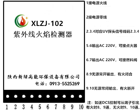 XLZJ-102紫外线火焰检测器端子示意.png